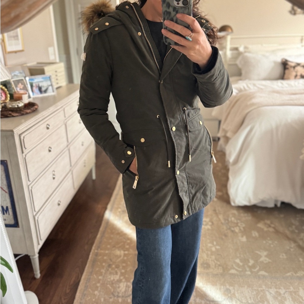 Holland Cooper New Green Waxed Parka - Picture 5 of 17